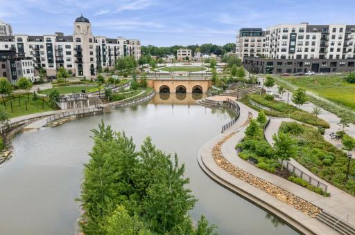 Just steps out the door to the beautiful river walk with many trails/paths.