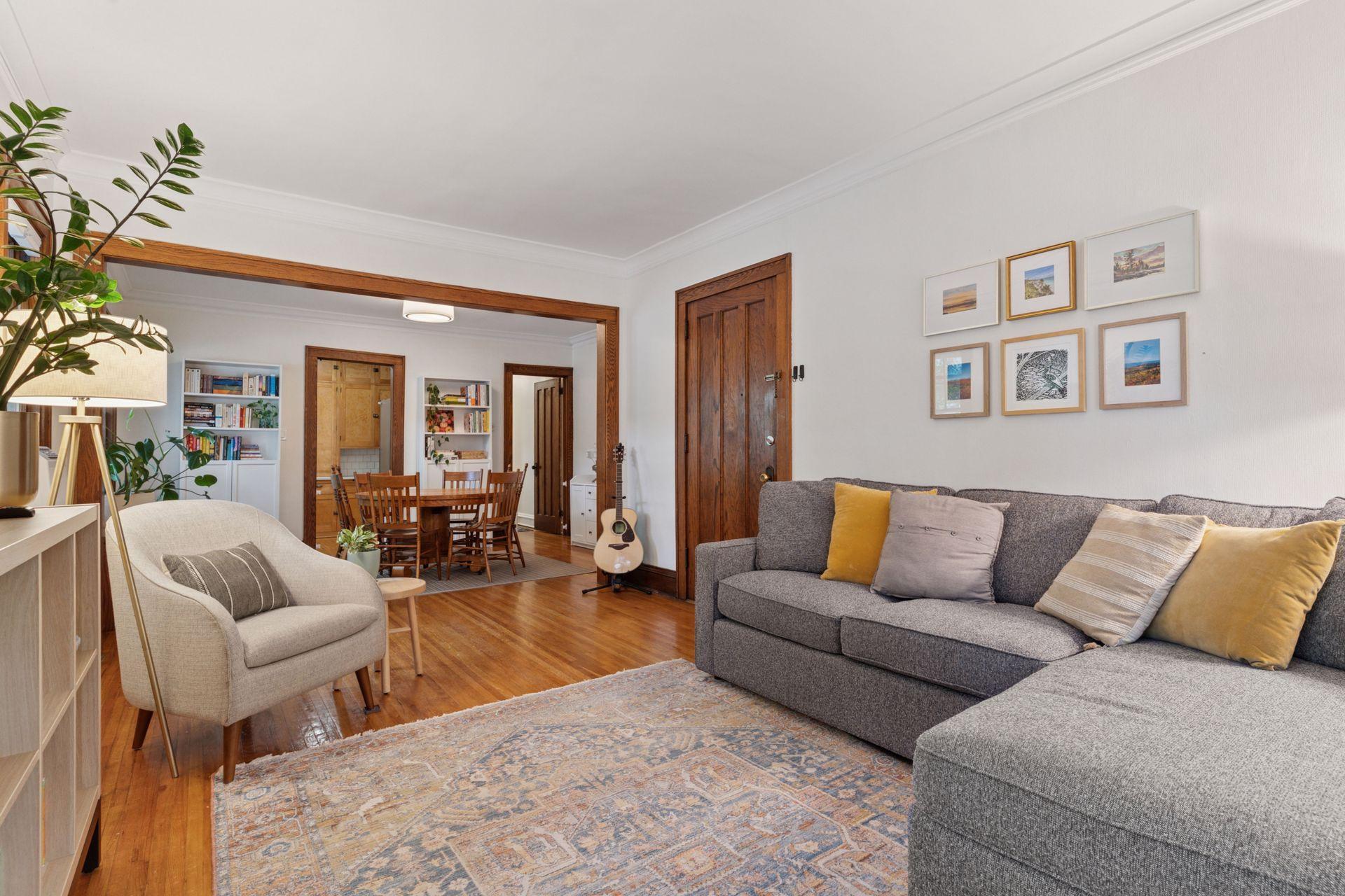 Easy flow from living room, dining room, and kitchen. Great spaces for entertaining.
