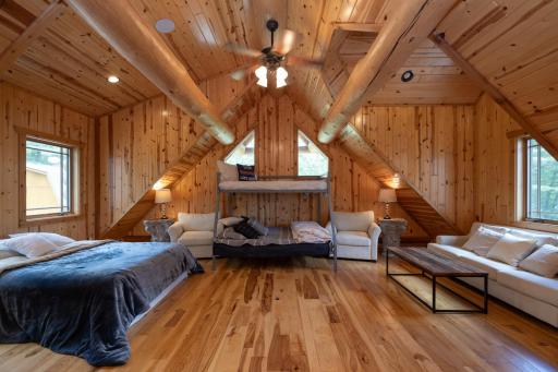 Vaulted ceilings, views of both front and back of home including lake views