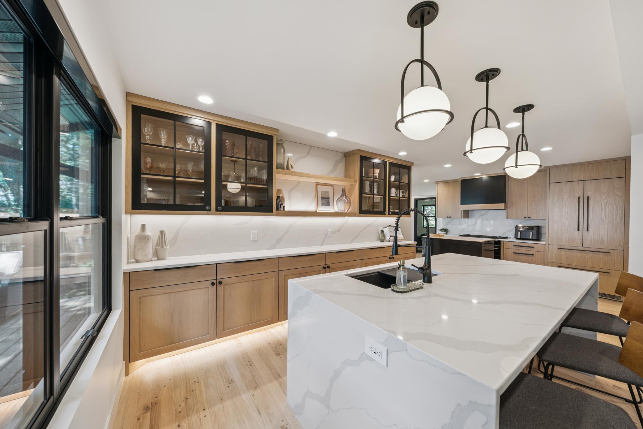 custom white oak cabinetry