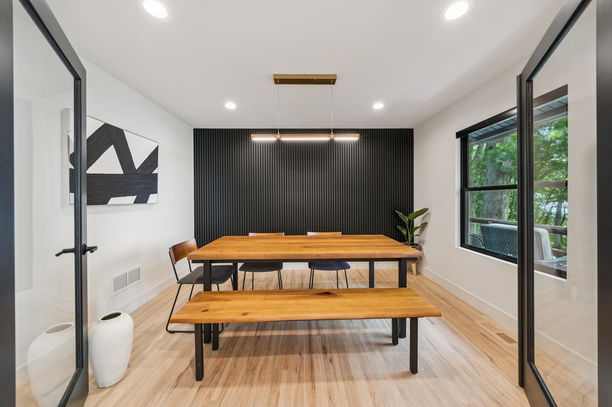 dining room with french doors