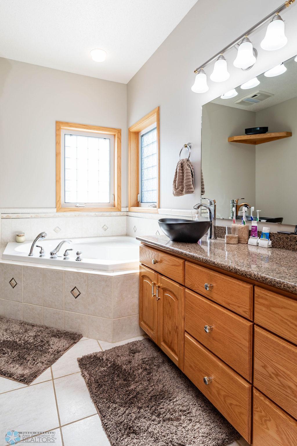 Primary Bathroom with jetted tub and Full Shower