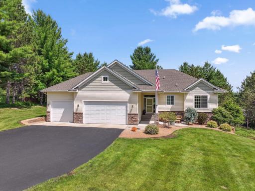 This rambler has 4 bedrooms and 3 bathrooms.