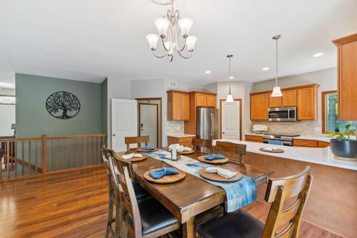 This space has plenty of room for a table of any size.