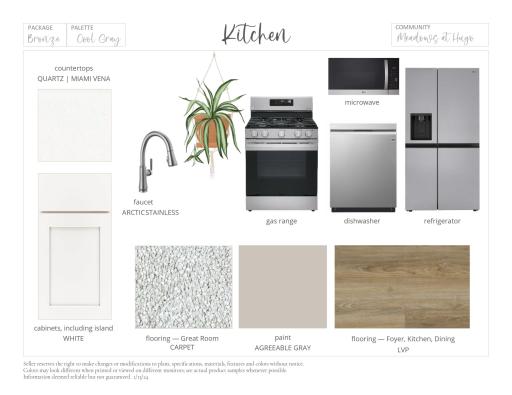 Interior Color Package. Photos and renderings may not depict actual plan, materials, & finishes may vary. All measurements are approximate.
