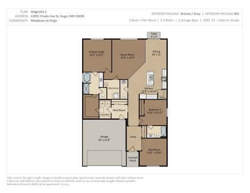 Floor Plan. Photos and renderings may not depict actual plan, materials, & finishes may vary. All measurements are approximate.