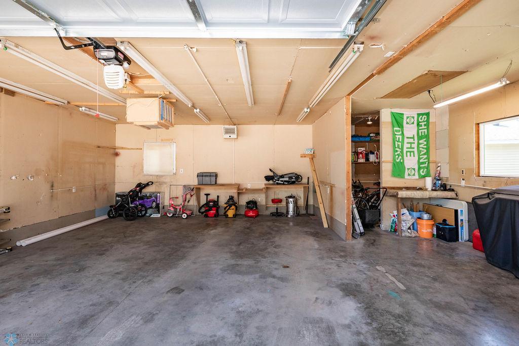Spacious Sheetrocked Garage