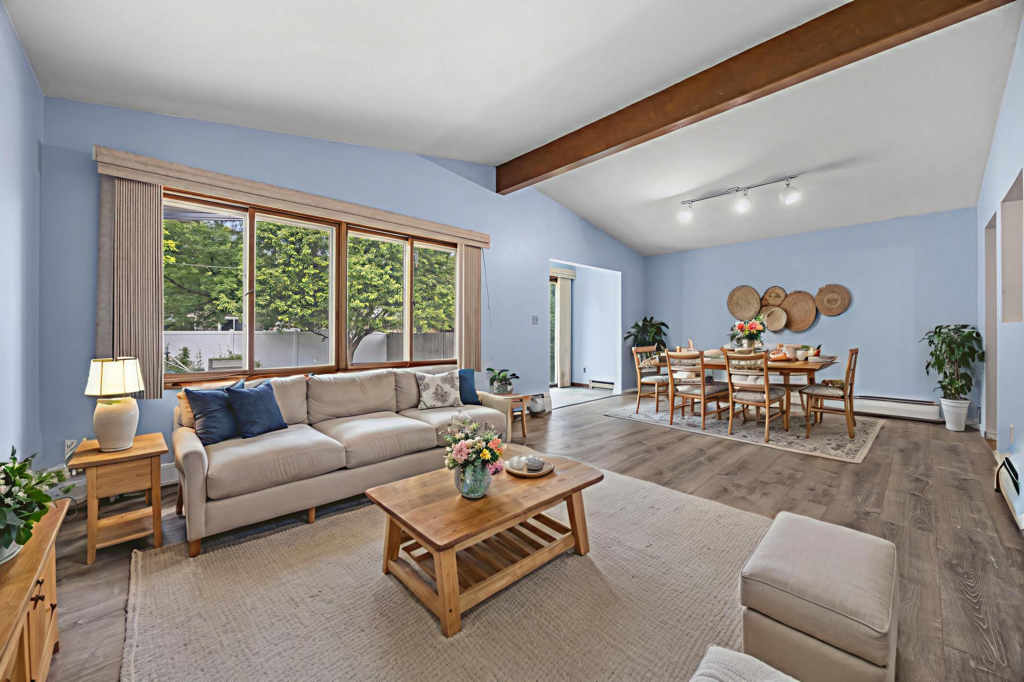 virtually staged living room