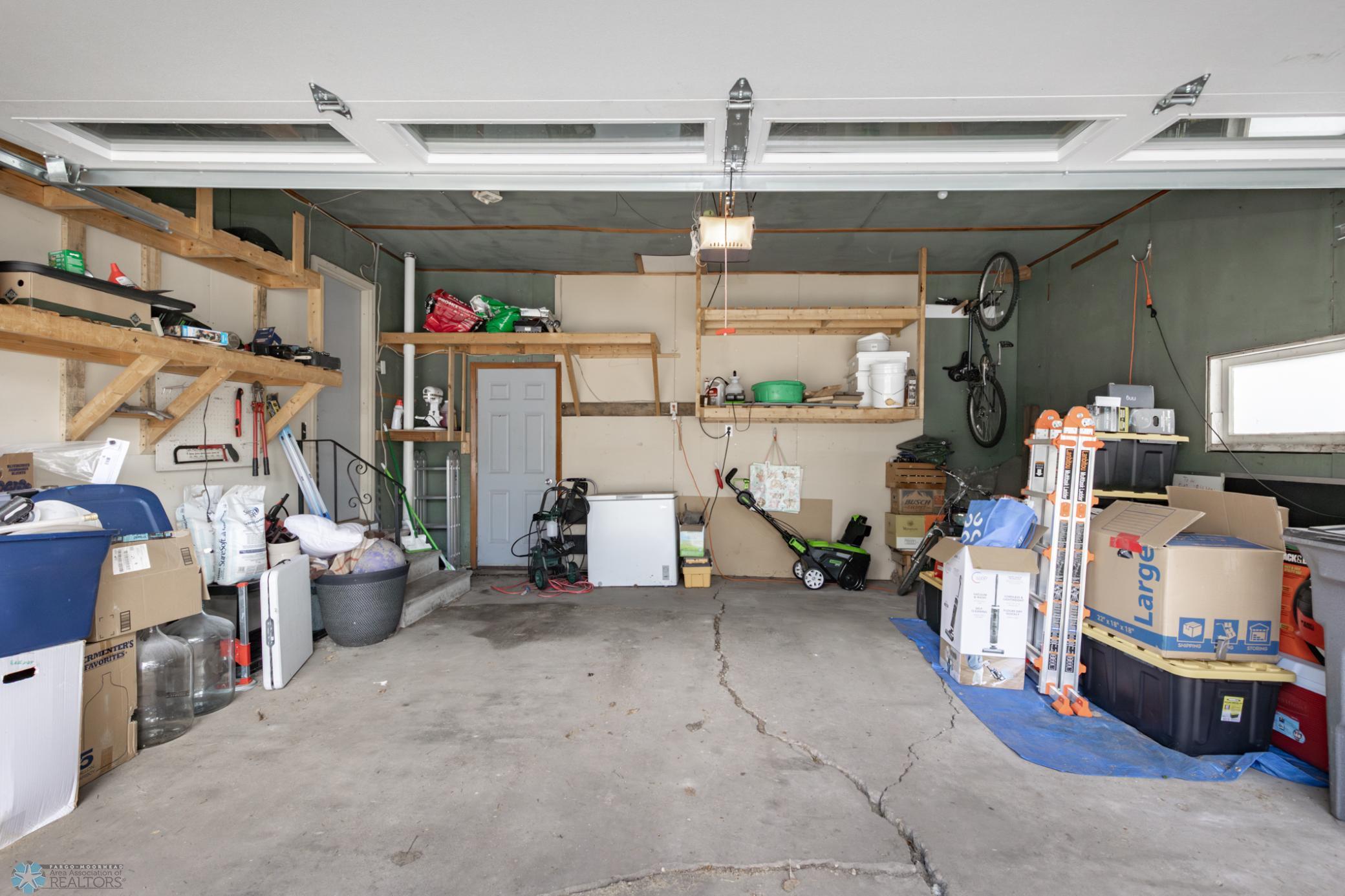 Garage w/ shelving