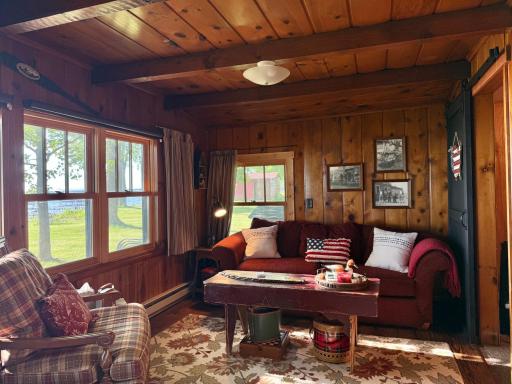 Right off of the dining room we have our living room area.