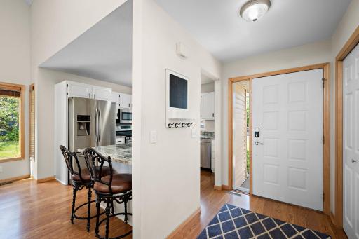 Open and inviting front entry welcomes you to heart of the home, the kitchen. The large closet has wonderful shelving for use as a closet, pantry, or anything you want!