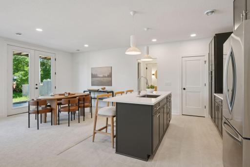 Wet bar + wine storage for entertaining in style.