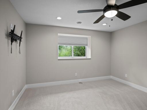 2 LL bedroom - both feature windows, walk-in closets, TV mounts, cieling fans