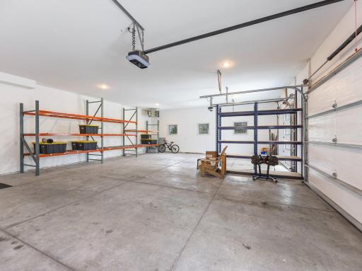 Main level oversized garage - one of two attached garages to the home
