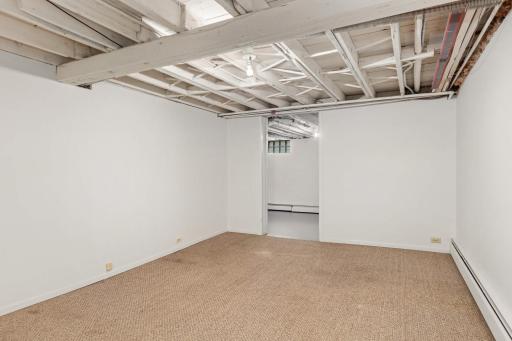 Almost finished lower level amusement room (not included in finished square feet)