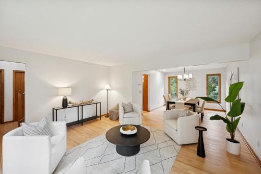 The entire house was freshly painted making the spaces light and bright.