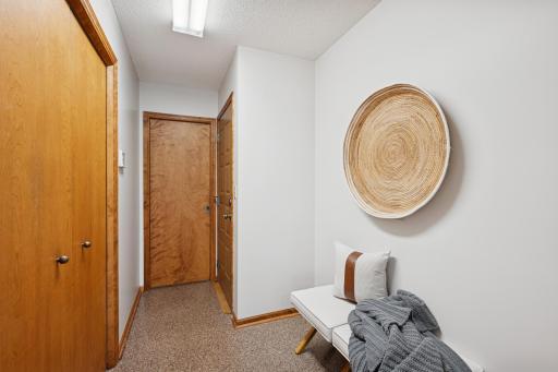 Mud room off of the 3 car garage has a large closet and access to half bath.