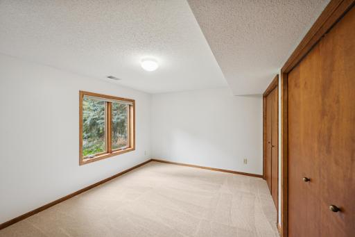 Lower level 4th bedroom with double closets