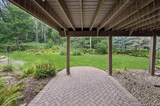 Brick paver patio off of walk-out basement
