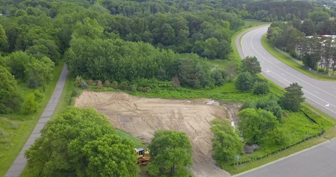 sky view of filled area