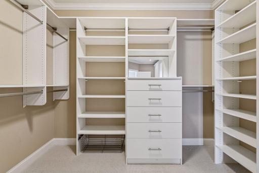 In addition to closet space in the main bedroom there are two walk-in closets.