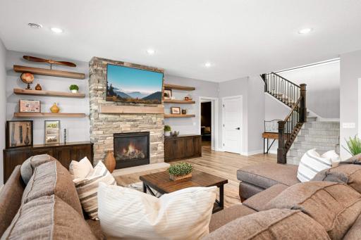 Cozy but spacious lower level family room. This level has it's own zone for heating and cooling.
