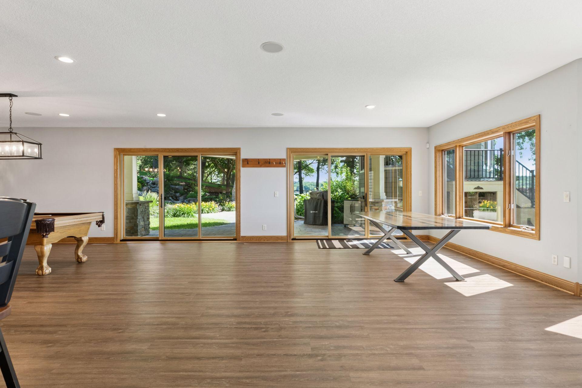 Lower level dining area