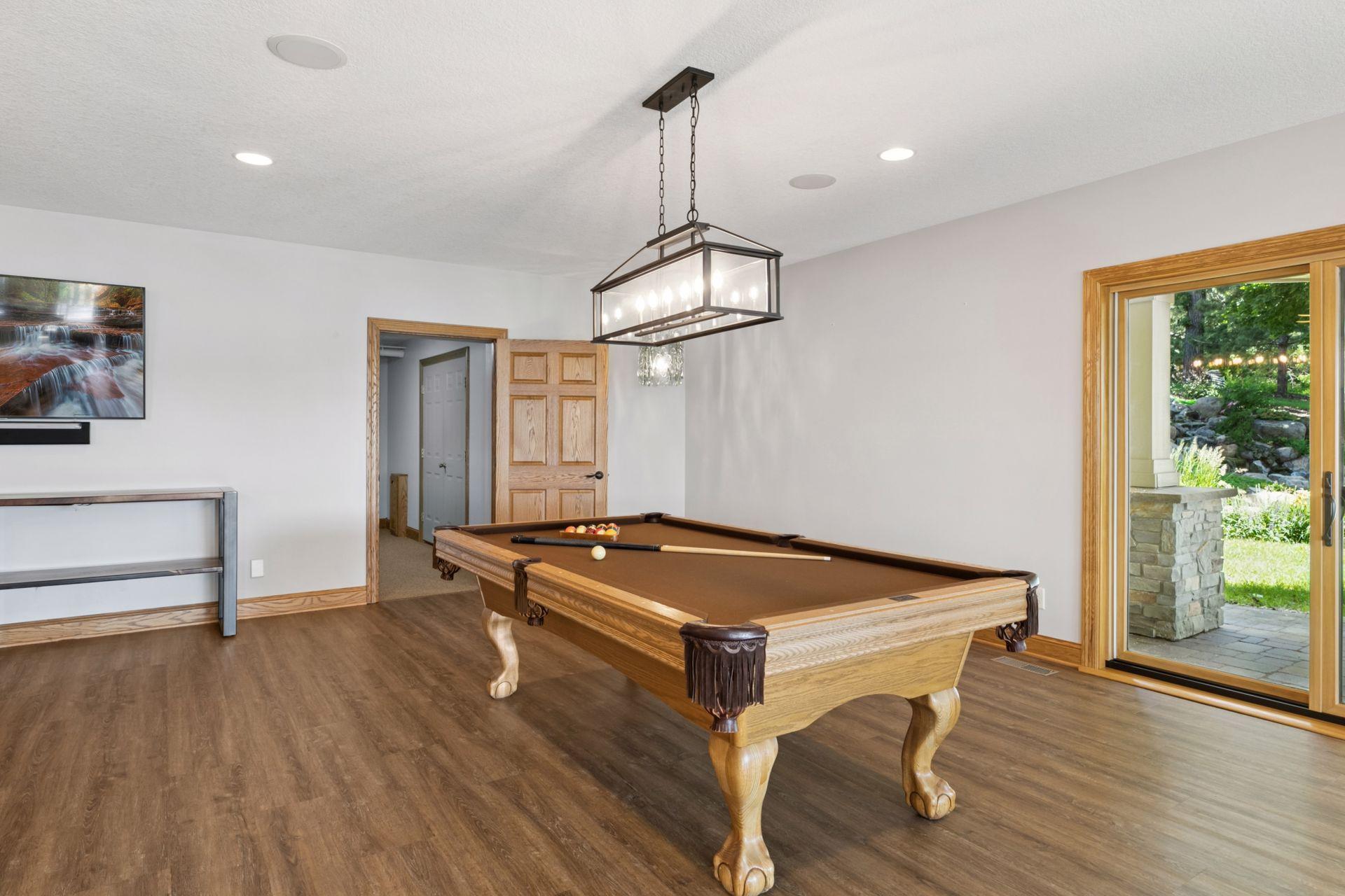 Lower level game room area