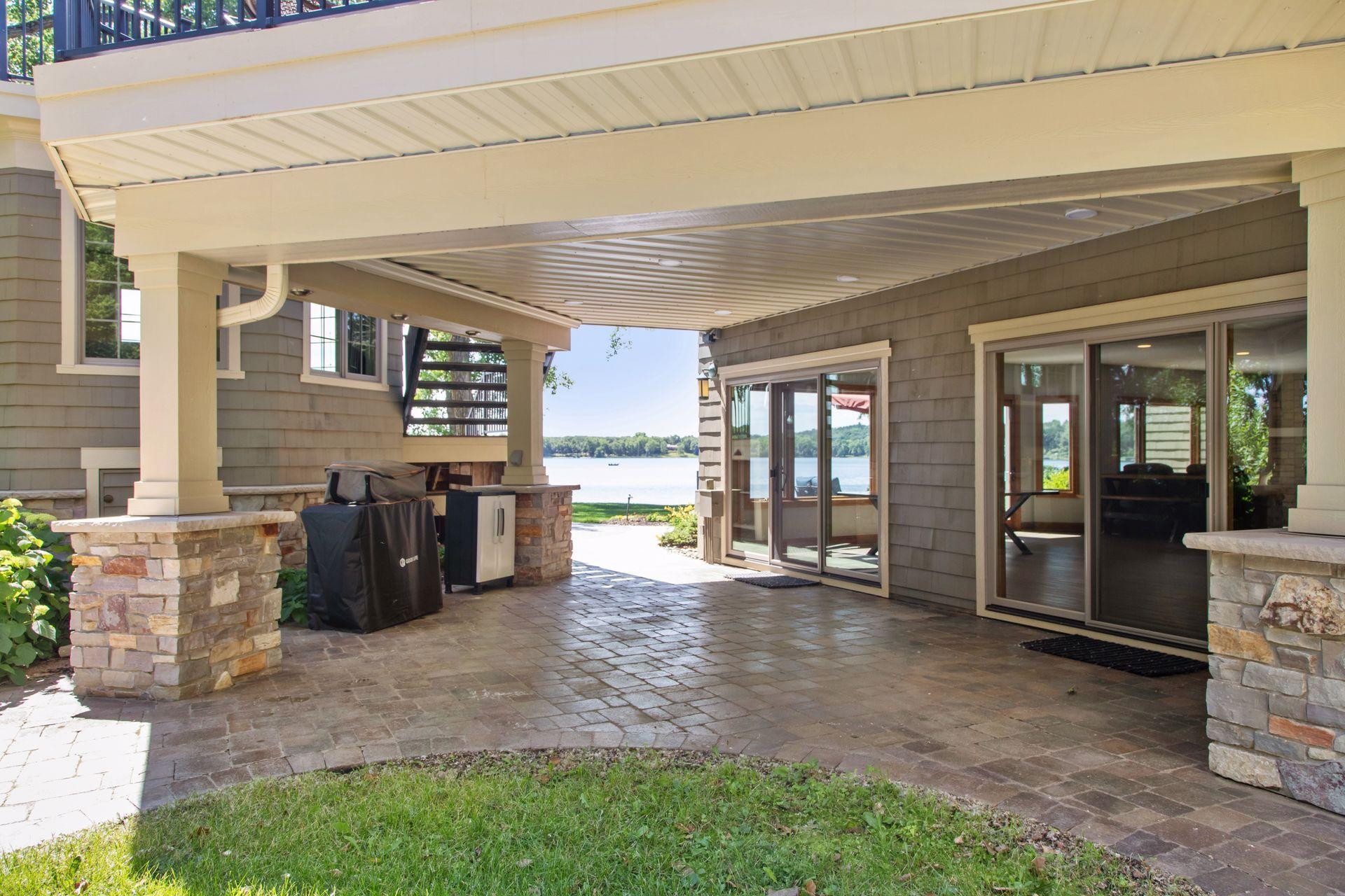 Grilling area in lower level patio