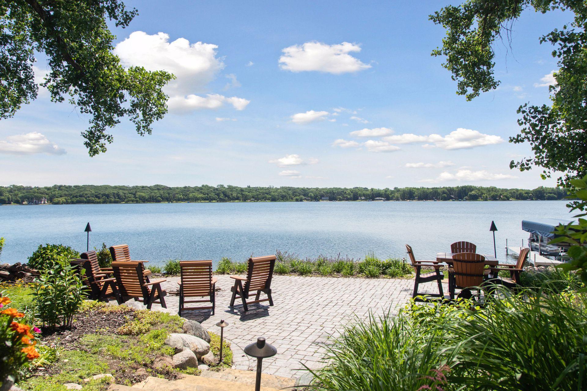 Paver lake patio