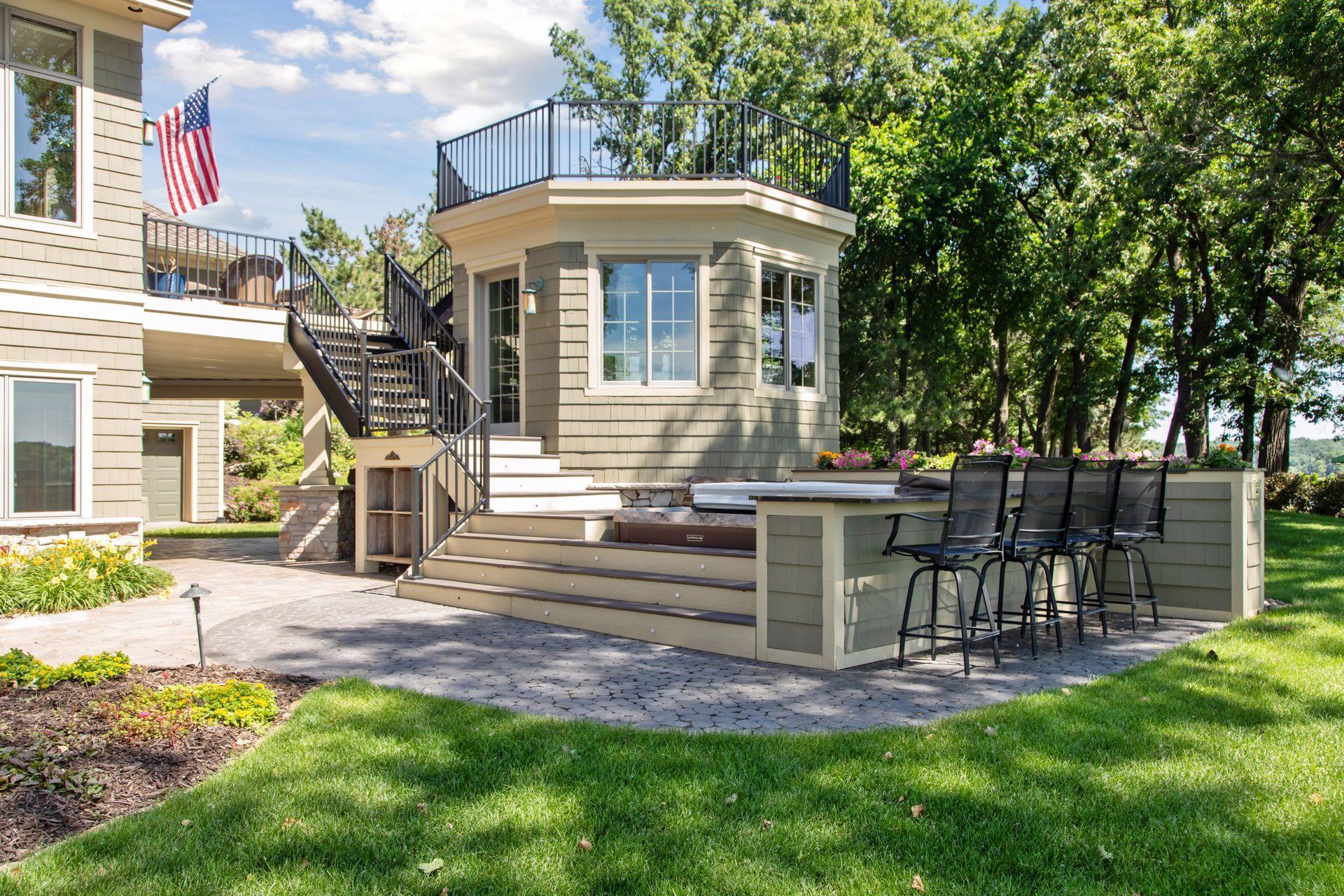 View of gazebo from the lake