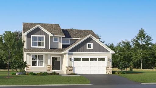Artist's rendering of the house, actual features and finishes will vary.