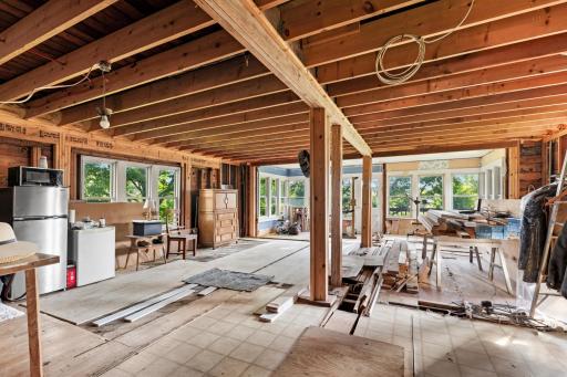 Main level of house: ready for Buyer to create their spaces and finish. Approx 1000 sf