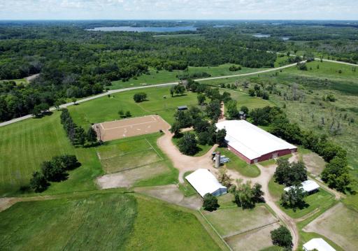 East to West Aerial - Across from Baker Park - Lake Independence in the distance