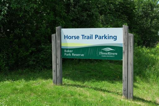 Horse Trailer parking across the street from farm