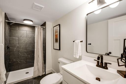 Lower-level bathroom
