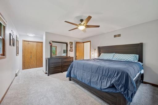One of the great features of this room is the hidden 3/4 ensuite bathroom behind the wall.