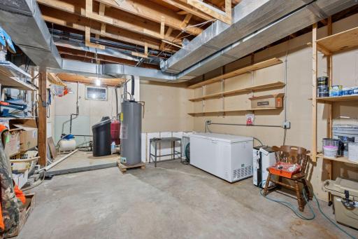 Here is another view of the storage room with a view of the mechanicals.
