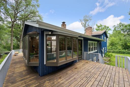 The multiple bay windows provide endless opportunity to enjoy views of the wildlife.