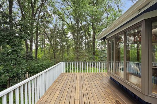 The back deck also provides ample space for entertaining.