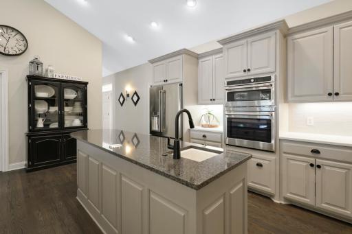 Large kitchen has space for a China hutch