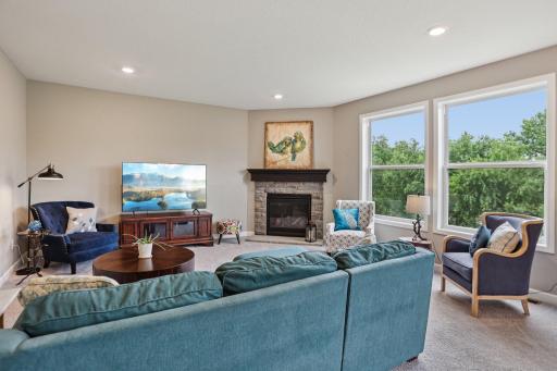 Main Floor Living Room with Gas Fireplace