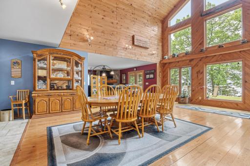 Spacious, open dining area w/oak tongue & groove - for entertaining