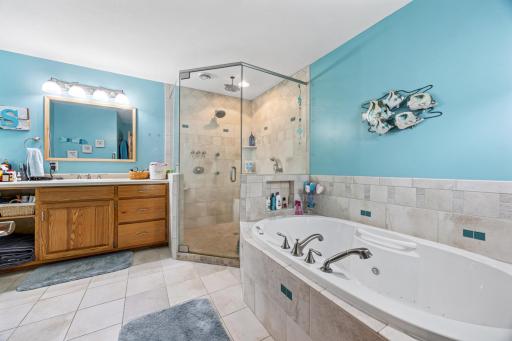 Master bath w/Ultru tub and walk-in shower