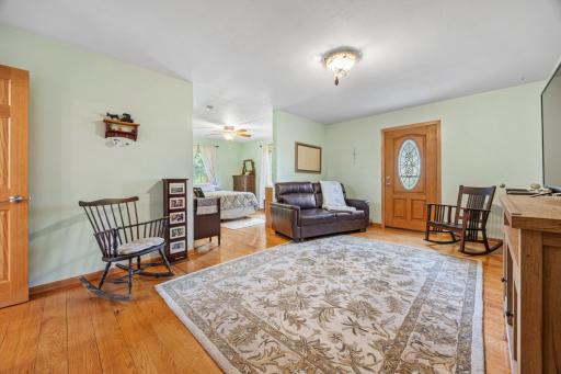 Sitting room located right of the kitchen area