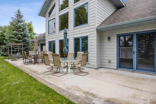 Lakeside patio w/ample space for outdoor entertainment