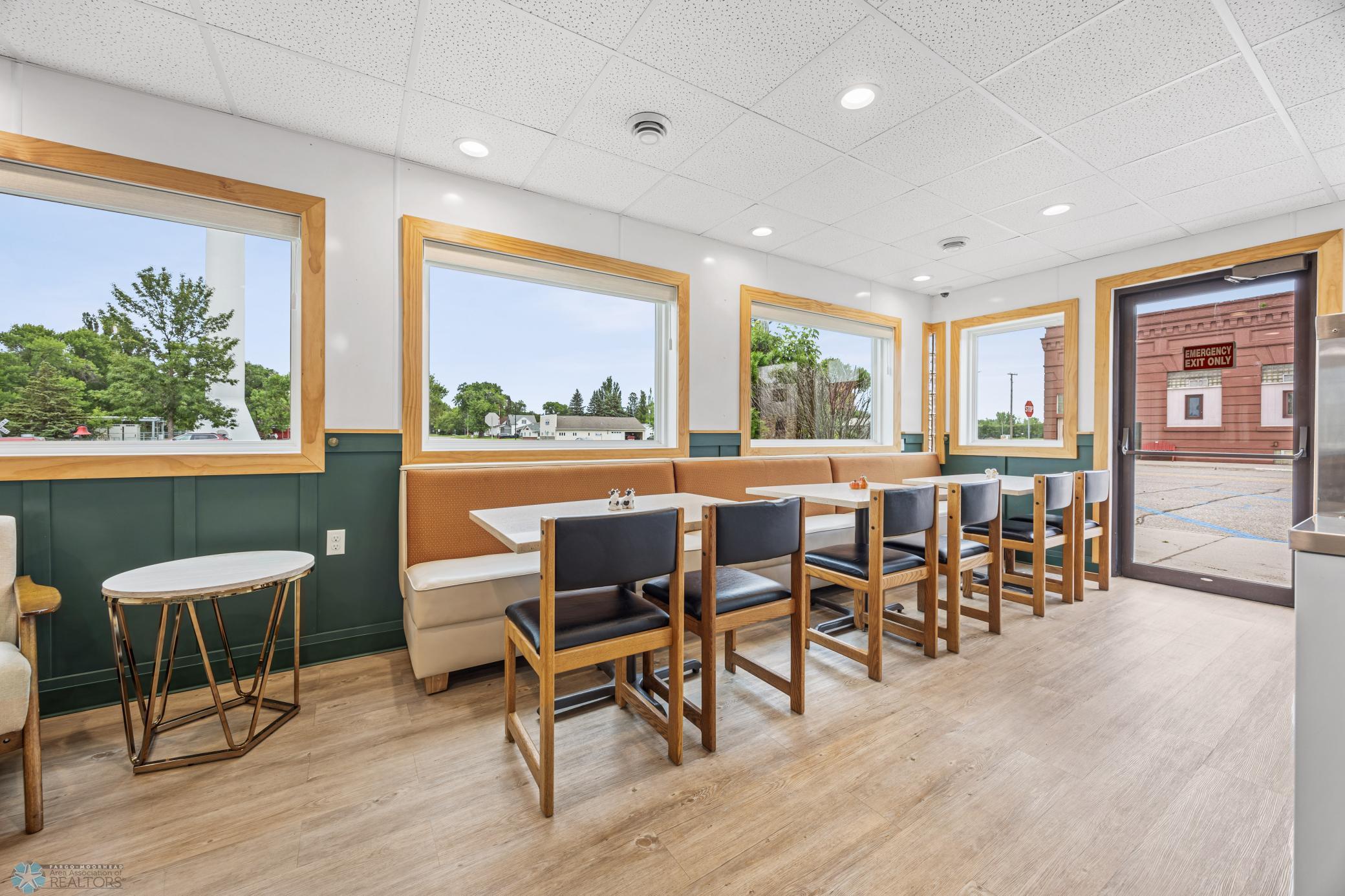 ...more front sitting area with new windows and emergency exit