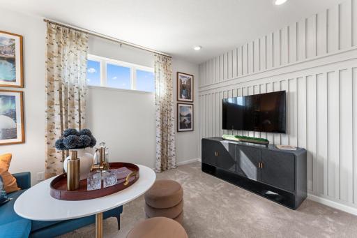 Work, live or play, the rec room has you covered! What a perfect spot for a home office, lounge area, or exercise space.