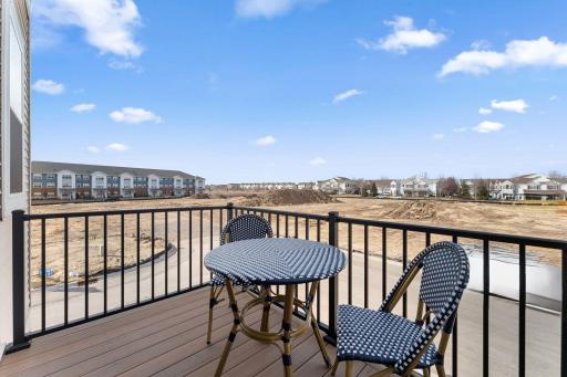Enjoy morning coffee on your maintenance free deck!