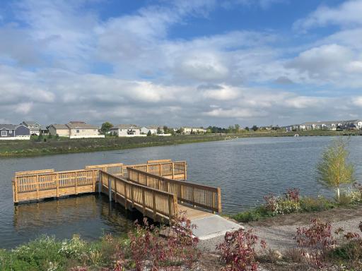 Go fishing just steps from home at Waterfront Park's fishing pier! The fishing pond is stocked with fish, a great activity for those of all ages.